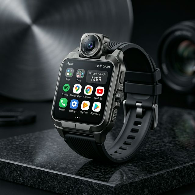 M99 Android Smartwatch – 2.4″ AMOLED, SIM, GPS & Rotating Camera