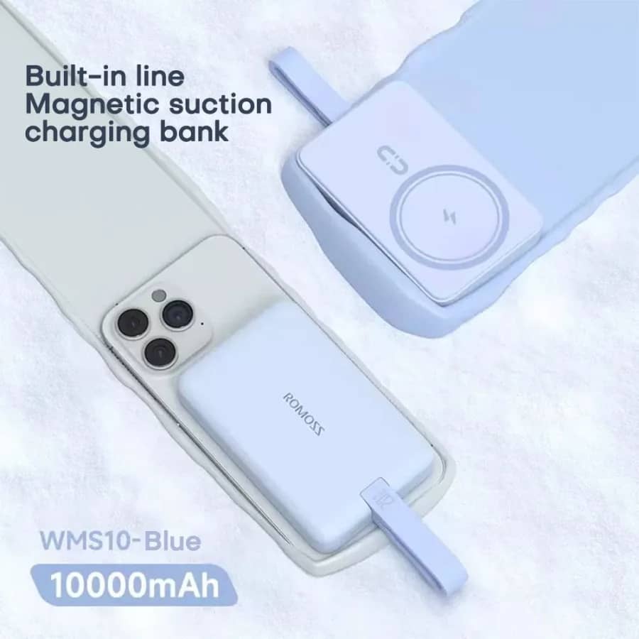 ROMOSS WMS10 Magnetic Wireless Power Bank – 10000mAh