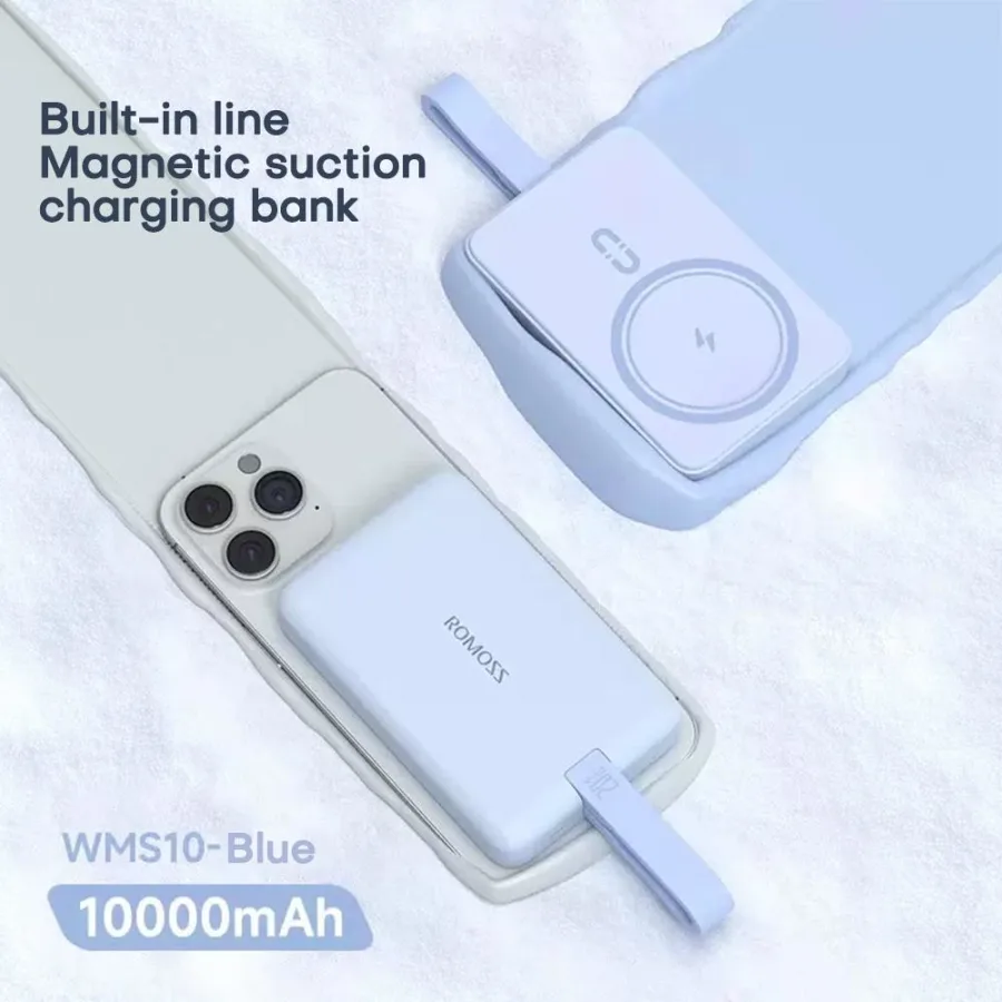 ROMOSS WMS10 Magnetic Wireless Power Bank – 10000mAh